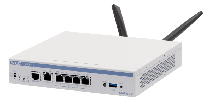 5年無償保証 LTE内蔵ワイヤレスVPNルータ UNIVERGE IX-R2610-4G