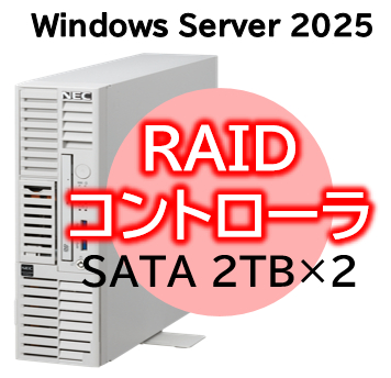 Express5800/D/T110m-S(RAID1対応コントローラ搭載) Xeon 6315P 4C/16GB/SATA 2TB*2 RAID1/W2025/タワー 3年保証