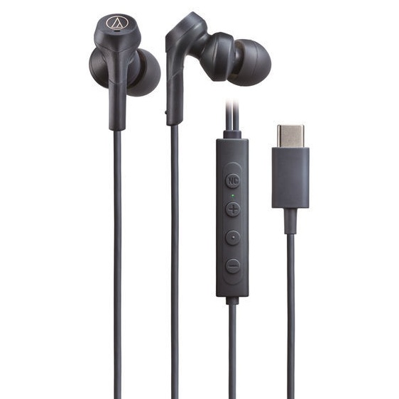 イヤホン ヘッドセット ATH-CKS330NC ノイズキャンセリング機能搭載 USB Type-C用 マイク付き ブルー