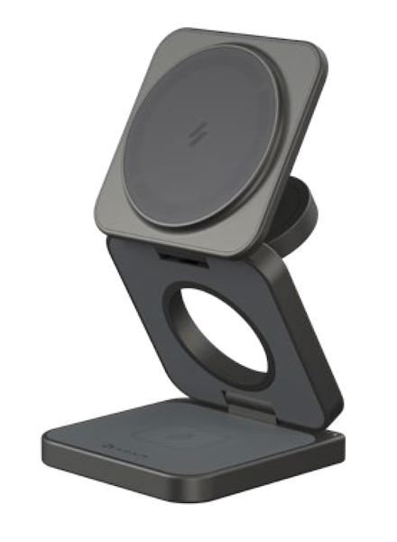 Mag 3 Pro Gray Qi2対応3-in-1折りたたみ式トラベル充電ステーション