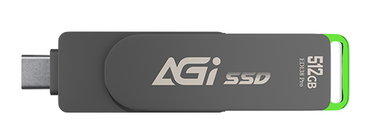 ED138Pro Portable ex-SSD 512GB Type-C / A 500/550MB/s for TV Recording