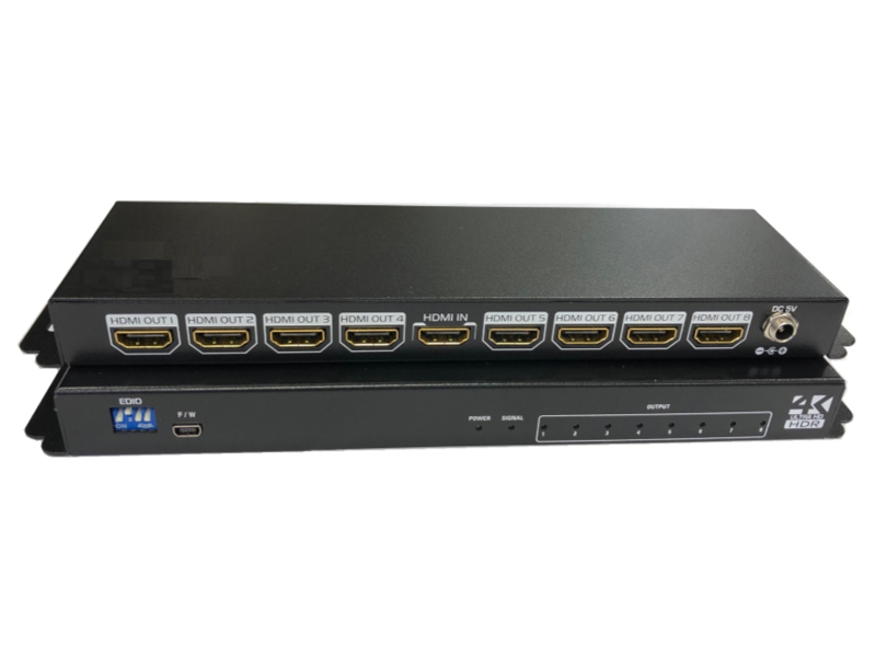 4K/60p（18Gbps）対応 HDMIスプリッター 1入力/8出力