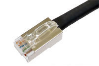 カテゴリ5e ロボットケーブル 撚り線 ストレート 黒(ケーブル仕様B) 6m