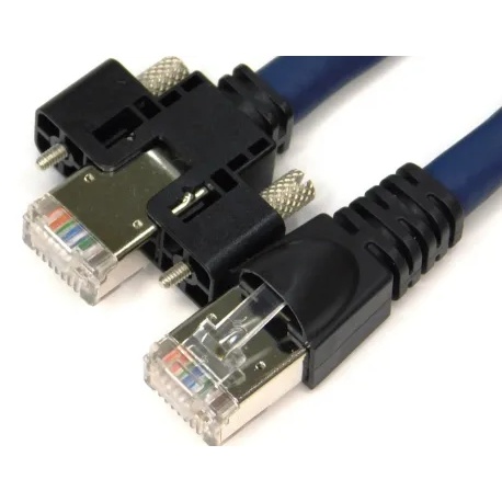 10GigE Vision対応LANケーブル 産業用 ロボット RJ45片側ネジ付 5m