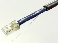 カテゴリ6 STP 屋外用ケーブル 単線 1000BASE-TXクロス 黒 4m