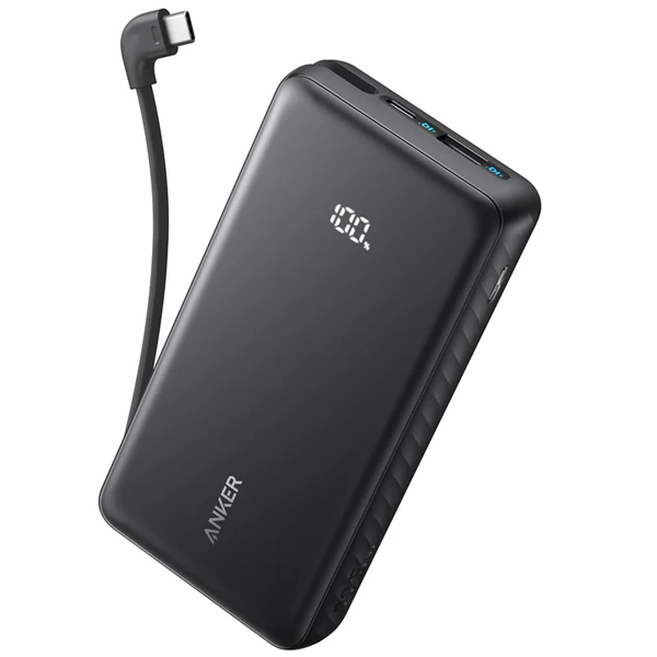 Anker Zolo Power Bank (20000mAh 22.5W Built-In USB-Cケーブル） ブラック