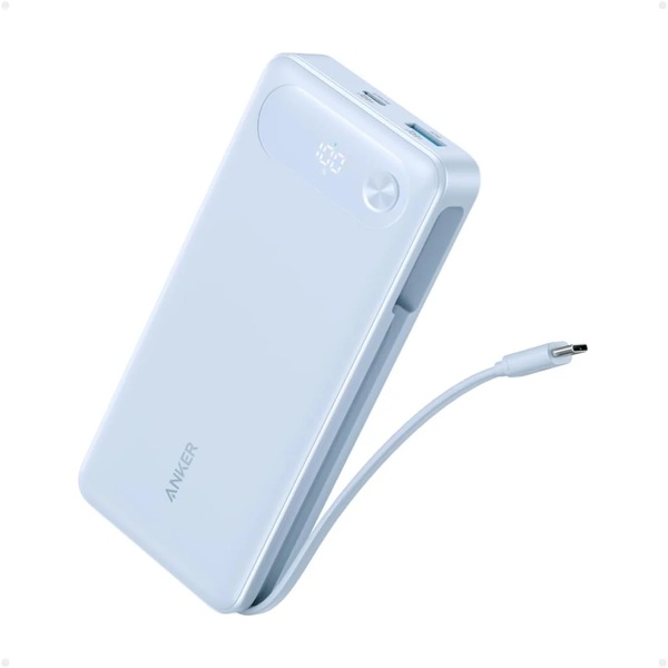 Anker Power Bank (20000mAh 87W Built-In USB-C ケーブル) パープル