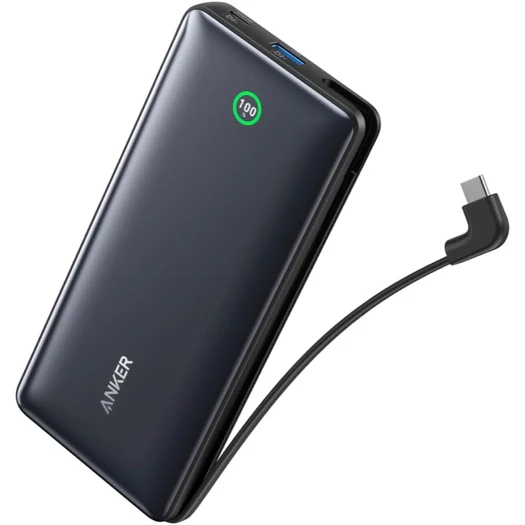 Anker Nano Power Bank (20000mAh 30W Built-In USB-C ケーブル) (ブラック)