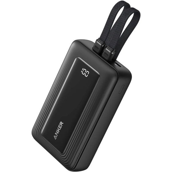 Anker Zolo Power Bank (20000mAh 30W Built-In USB-C / ライトニングケーブル) ブラック