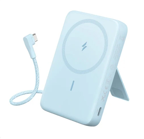 Anker Zolo Power Bank (10000mAh MagGo Built-In USB-Cケーブル) ブルー