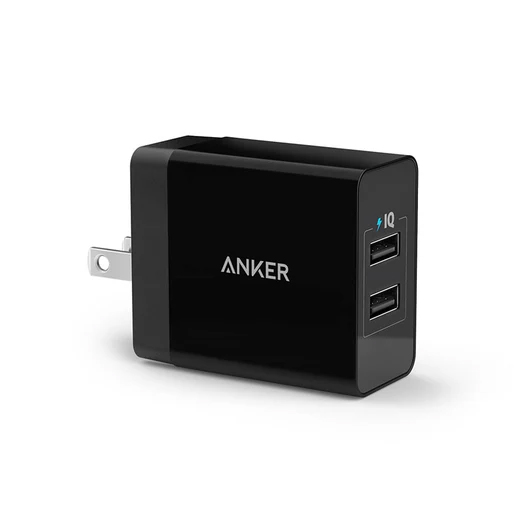 Anker 24W 2ポート USB急速充電器 (ブラック)