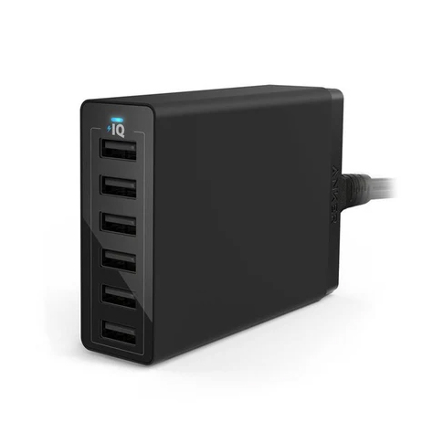 Anker PowerPort 6 (60W 6ポート USB急速充電器)【PowerIQ搭載】 (ブラック)