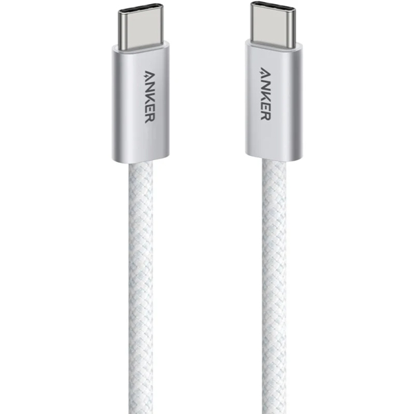 Anker Zolo USB-C & USB-C ケーブル (240W 高耐久ナイロン) 1.0m ホワイト