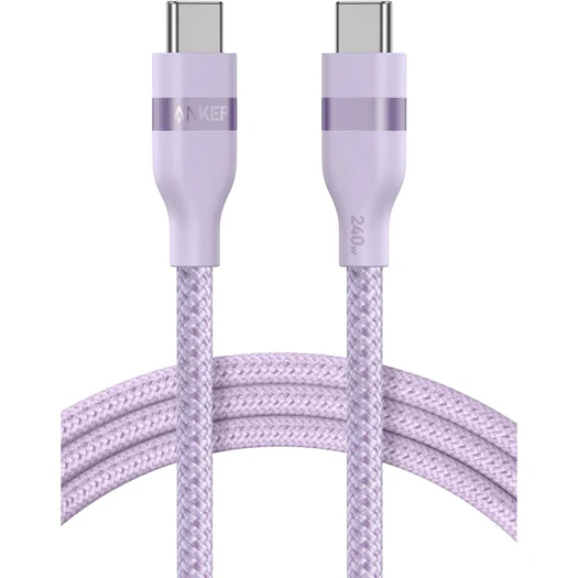 Anker USB-C & USB-C ケーブル (1.8m 240W 高耐久ナイロン) パープル