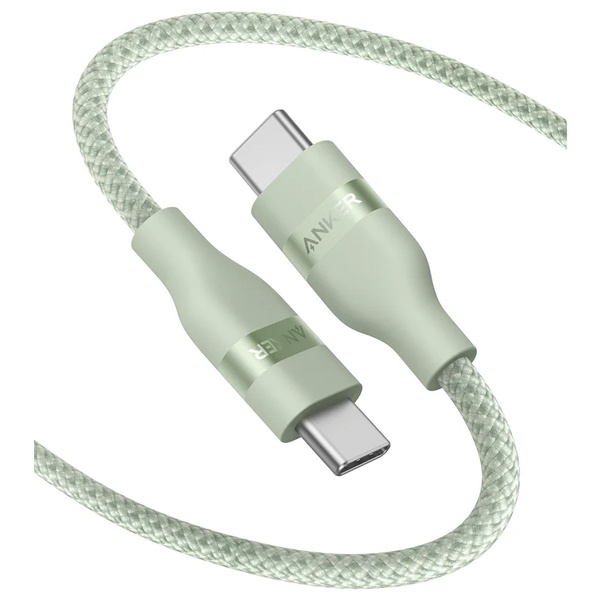 Anker USB-C & USB-C ケーブル (1.8m 240W 高耐久ナイロン) USB PD対応 MacBook Pro iPhone Galaxy iPad Pro/Air MacBook Pro/Air 各種対応 グリーン