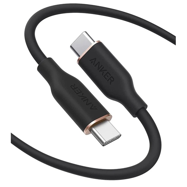 Anker PowerLine III Flow USB-C & USB-C ケーブル(1.8m ミッドナイトブラック)