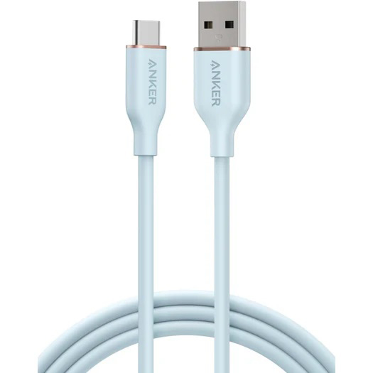 Anker USB-C & USB-A ケーブル (Flow) 1.8m アイスブルー