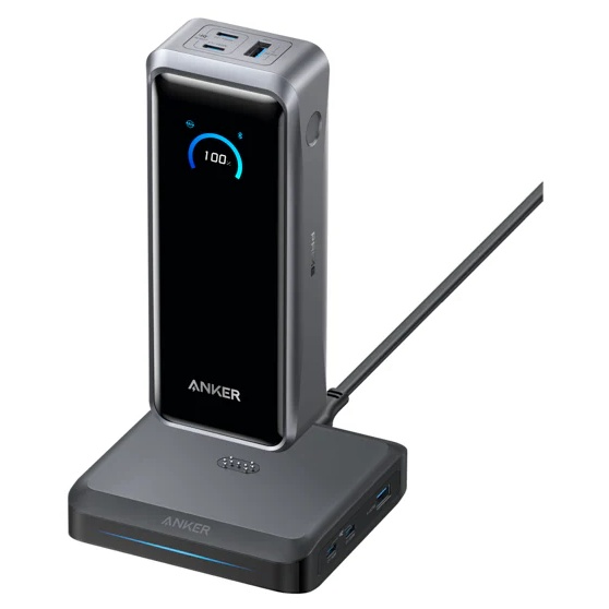 Anker Prime Power Bank (26250mAh 300W) with Anker Prime Charging Base (150W 3 Ports) ブラック