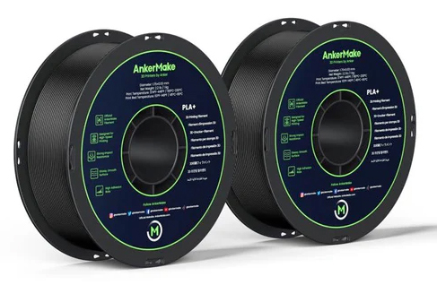 AnkerMake PLA+ フィラメント 2個入り ブラック 2kg (1kg 2個) 1.75mm AnkerMake 3Dプリンター対応