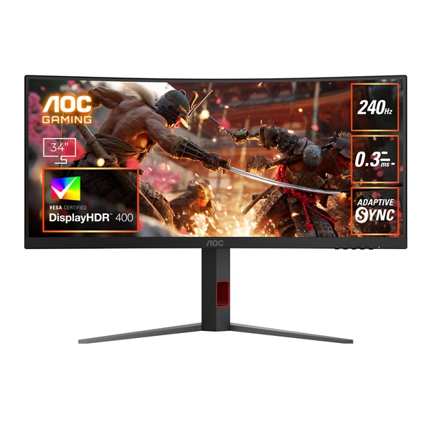 ゲーミング液晶ディスプレイ 34型/3440×1440/HDMI、DisplayPort/ブラック/スピーカー：なし/240Hz