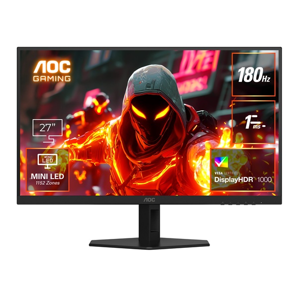 ゲーミング液晶ディスプレイ 27型/2560×1440/HDMI、DisplayPort/ブラック/スピーカー：なし/180Hz