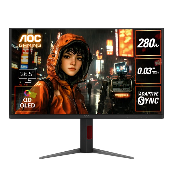 ゲーミング液晶ディスプレイ 26.5型/2560×1440/HDMI、DisplayPort/ブラック/スピーカー：なし/280Hz