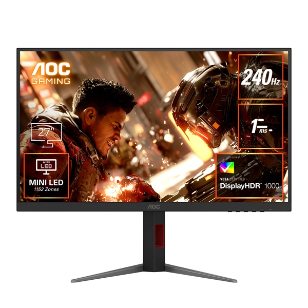 ゲーミング液晶ディスプレイ 27型/2560×1440/HDMI、DisplayPort/ブラック/スピーカー：なし/240Hz