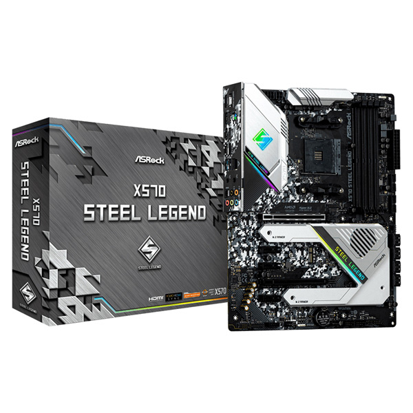 AMD Ryzen 3000シリーズ CPU（Soket AM4)対応 X570チップセット搭載 ATXマザーボード X570 Steel Legend