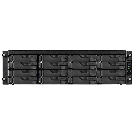 LOCKERSTOR 16R Pro rack mount 16bay Intel Xeon E-2224 8GB DDR4 ECC UDIMM GbE x4 M.2 Drive Slots x2 PCIe Gen3 USB3.2 Gen2 Type-A x4 USB3.2 Gen2 Type-C x2 5年保証