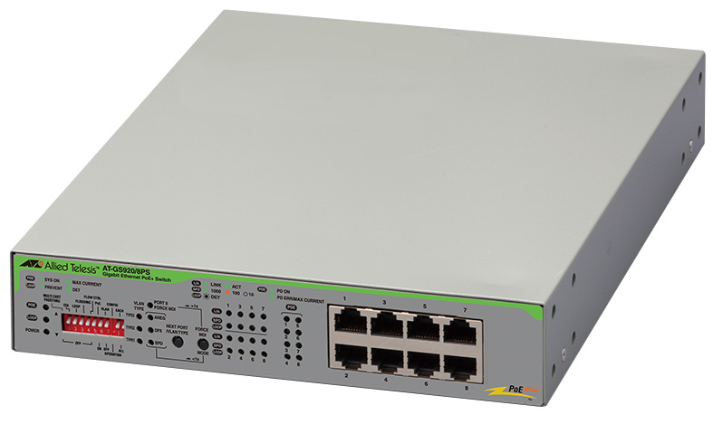 AT-GS920/8PS-Z7 PoEスイッチ