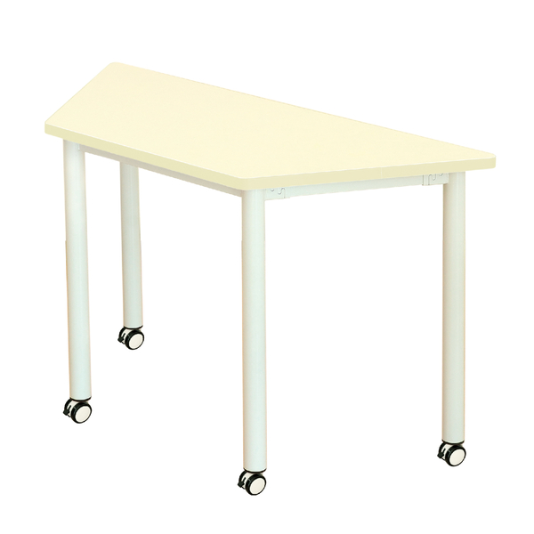 組み合わせテーブル 台形 キャスター付