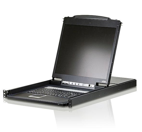 19インチLCD一体型KVMドロワー/ロングレール