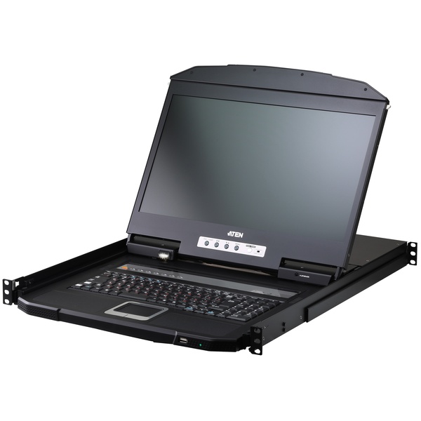 18.5インチLCD搭載 8ポート USB HDMI KVMドロワー（FHD対応）/ロングレール