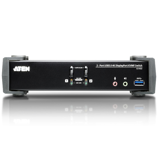 USB 3.0ハブ搭載 2ポートUSB DisplayPort1.2 KVMPスイッチ