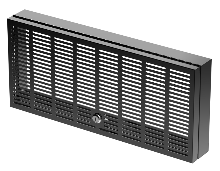 5U型 ロック開閉式通気パネル 黒