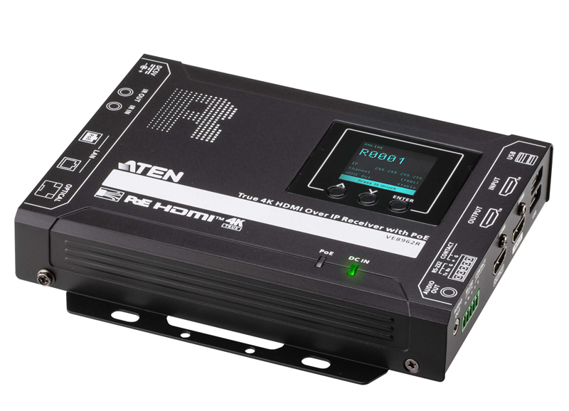 HDMI over IPレシーバー（4K60p＆PoE対応）