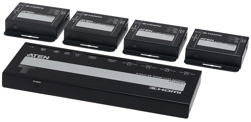 4 Port 4K HDMI 分配延長器セット