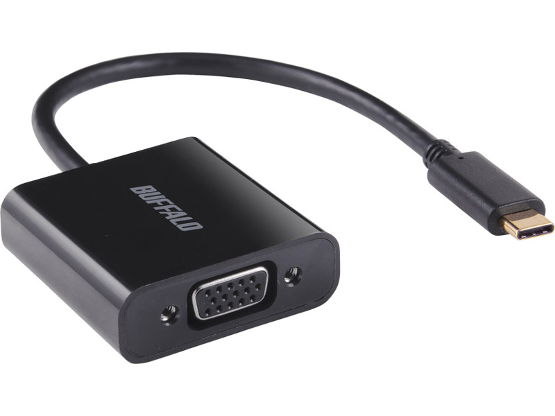 ディスプレイ変換アダプタ USB Type-C - VGA ブラック