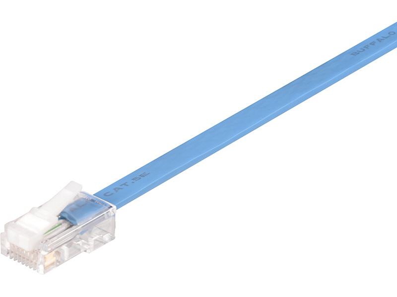 ツメの折れないLANケーブル Cat5e フラット50m ブルー