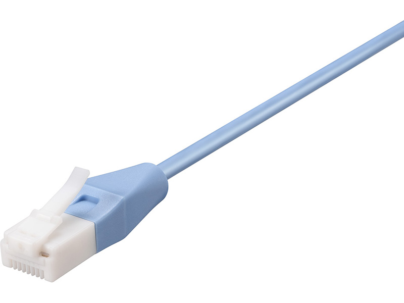 ツメ折れないCat5e LANケーブル やわらか 2m ブルー