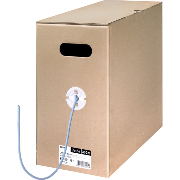 ツメ折れないCat5e LANケーブル STP 300m ブルー