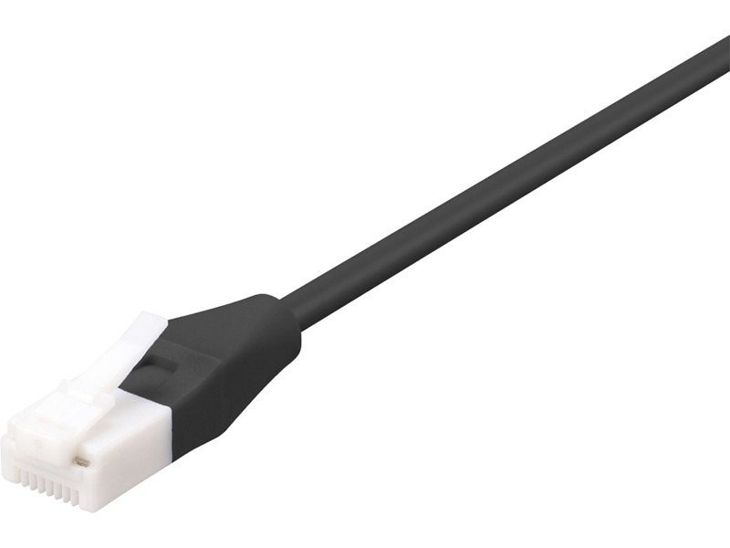 ツメ折れないCat6 LANケーブル やわらか 1m ブラック