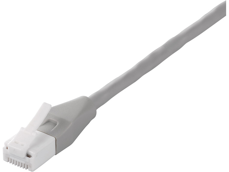 ツメ折れないCat6 LANケーブル やわらか 2m ライトグレー