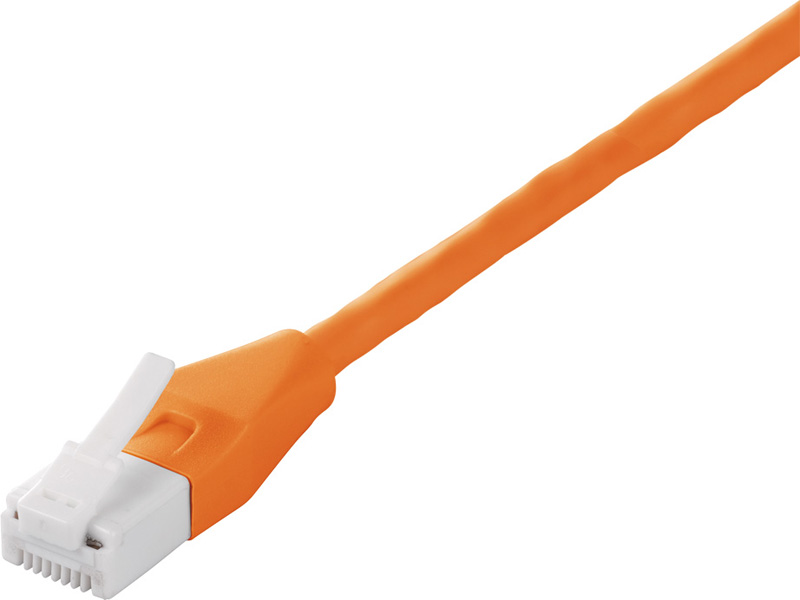 ツメ折れないCat6 LANケーブル やわらか 2m オレンジ