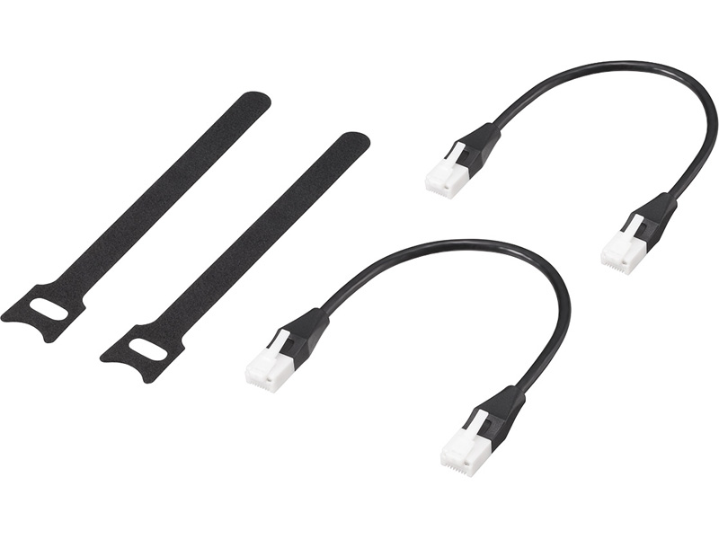 ツメ折れないCat6 LANケーブル 結束バンド付 0.15m×2 ブラック