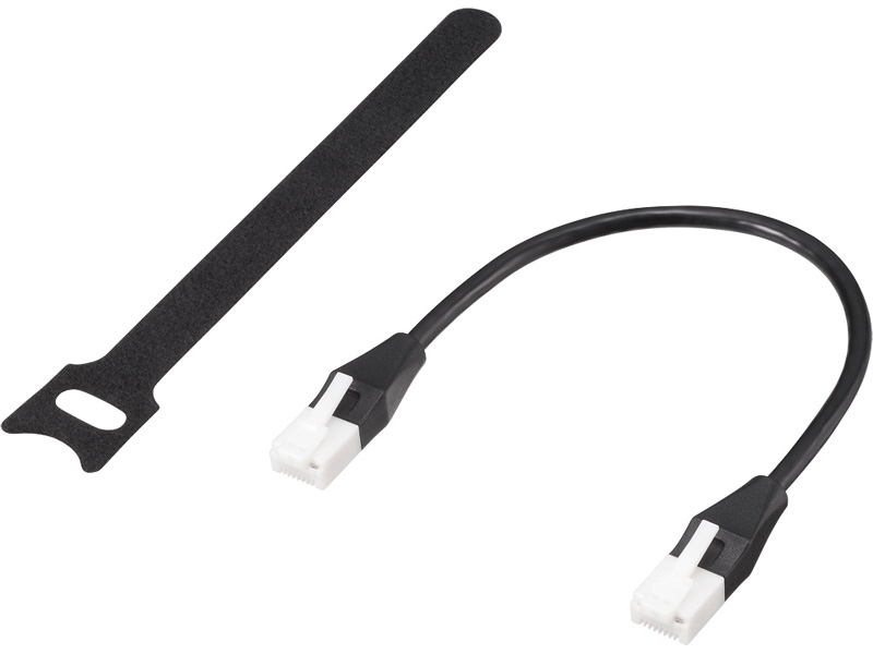 ツメ折れないCat6 LANケーブル 結束バンド付 0.15m ブラック