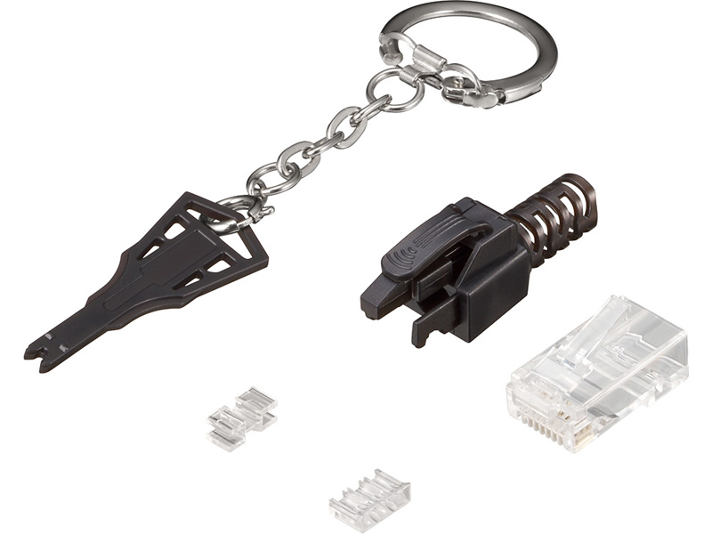 Cat6対応ロック付きLANコネクター 10個入り