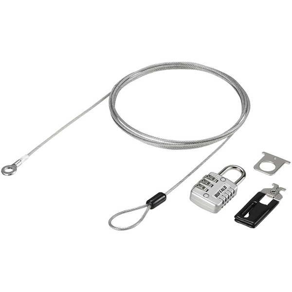 3桁ダイヤル式南京錠+ワイヤー付