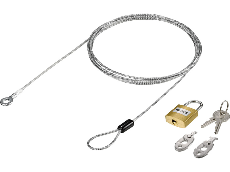 南京錠04+ワイヤー付+3種キー マスターキー