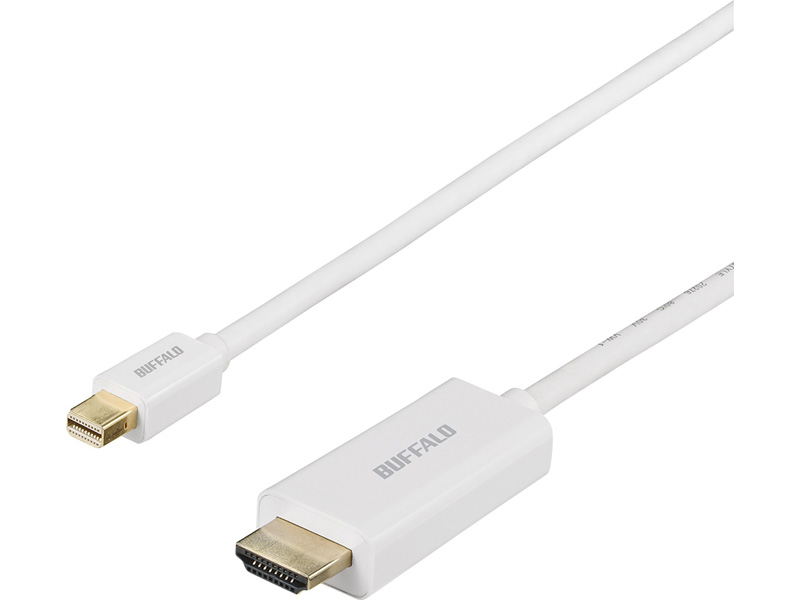 miniDP-HDMI 変換ケーブル 2m ホワイト